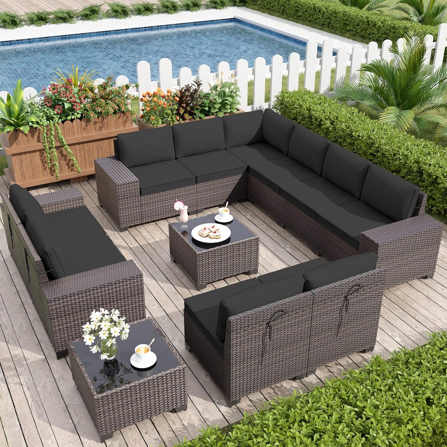 Kurapika 12 Pieces Patio Furniture Set for Outdoor Comfort