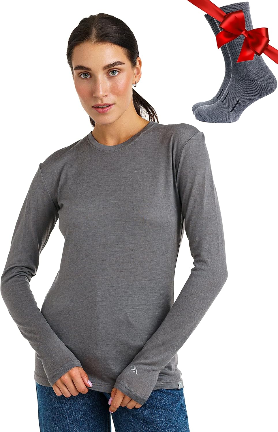 Merino Wool Base Layer for Women - Super Soft Thermal Shirt