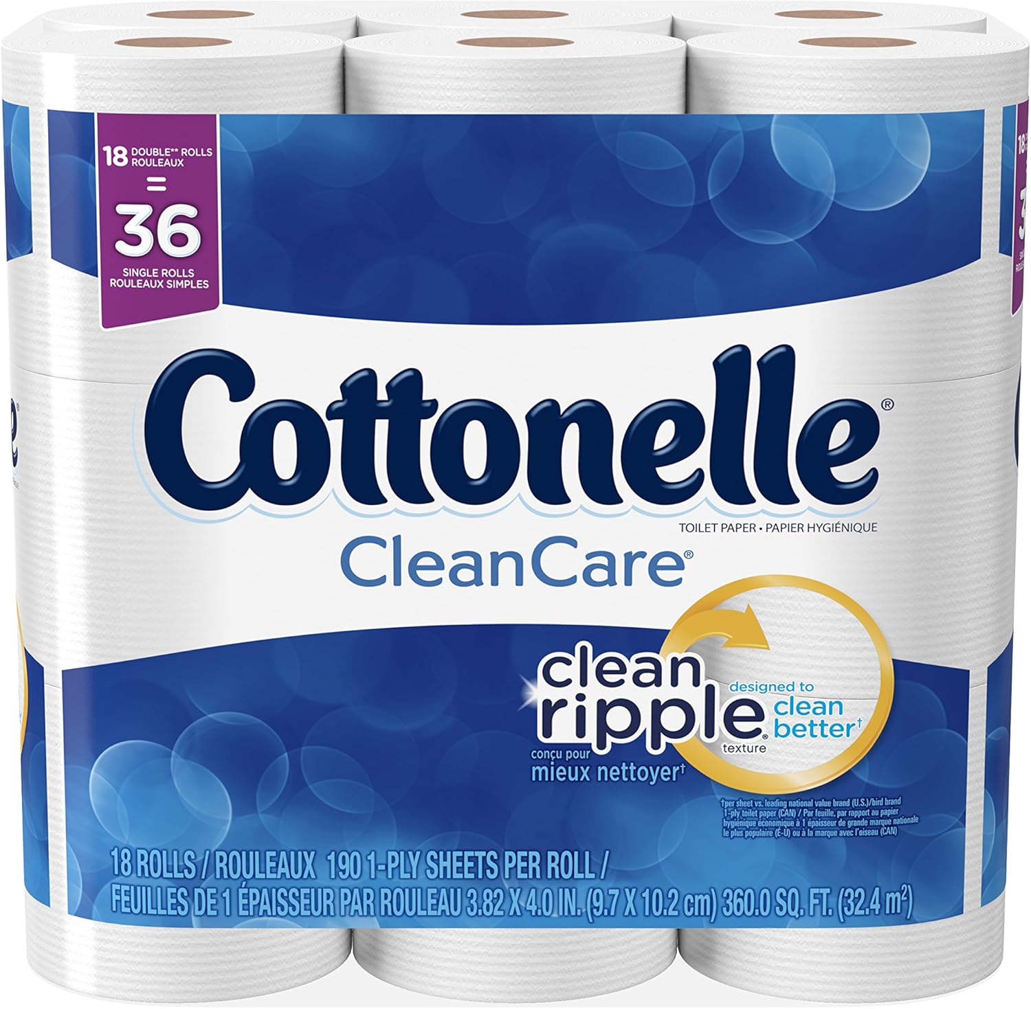 Cottonelle CleanCare Toilet Paper for Ultimate Clean and Comfort