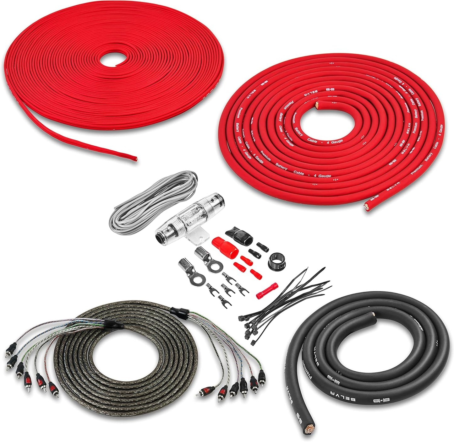 Belva True 4 Gauge Amplifier Wiring Kit for Superior Sound Quality