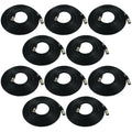 25ft XLR Mic Cable Patch Cords 10 Pack - Balanced Pro Audio