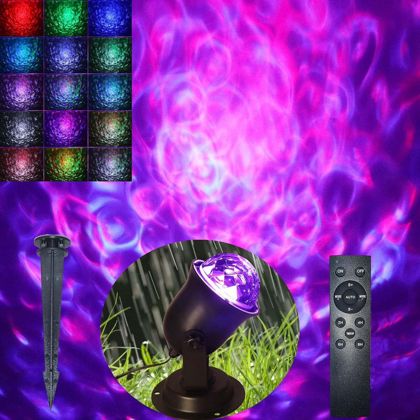 15 Color Ocean Wave Projector Light