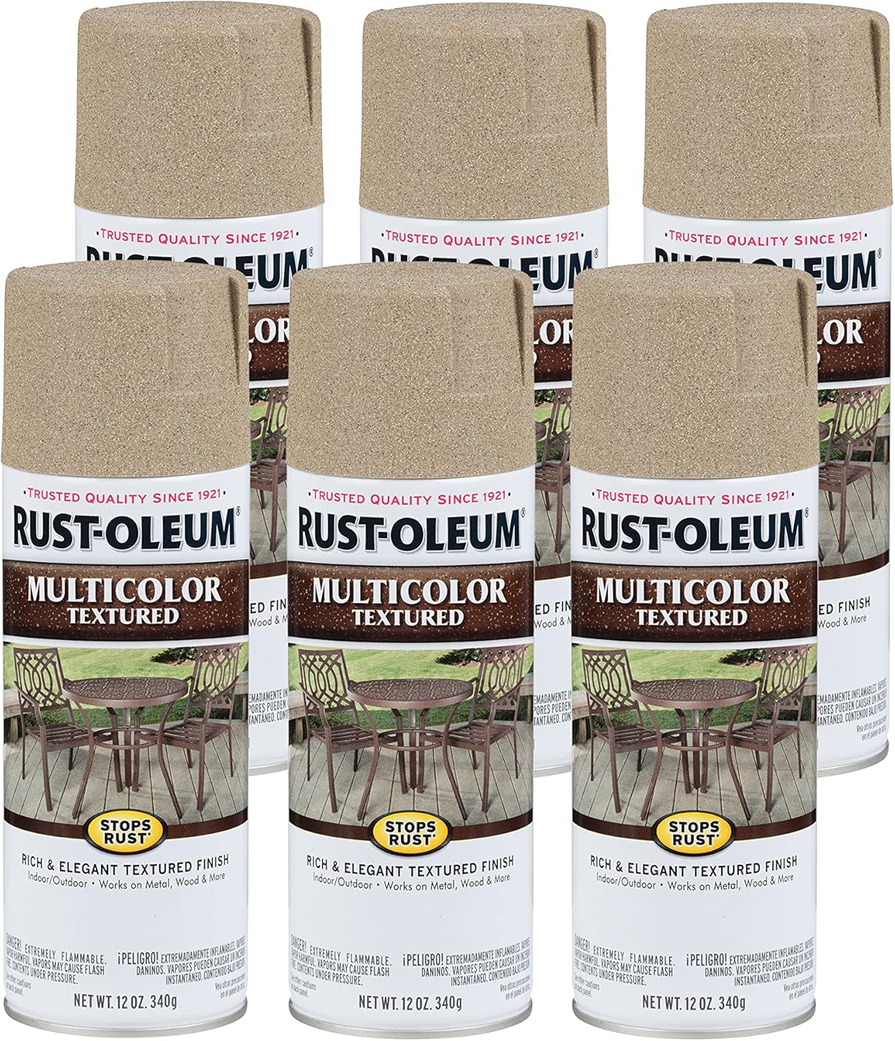 Rust-Oleum Multi-Color Textured Spray Paint 12 oz 6 Pack
