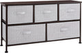 Extra Wide Fabric 5-Drawer Storage Organizer Unit Bronze - Extra Wide