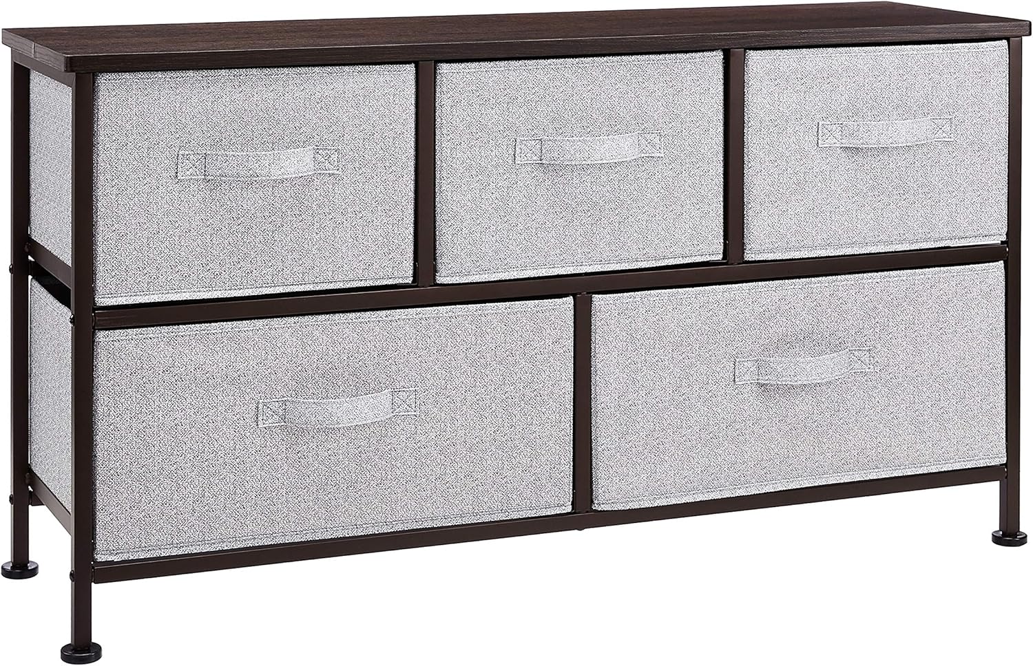 Extra Wide Fabric 5-Drawer Storage Organizer for Closets