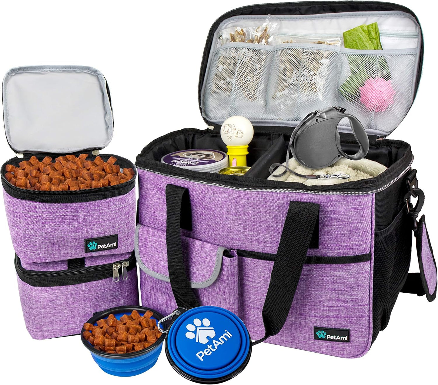 PetAmi Dog Travel Bag Organizer for Weekend Camping Trips
