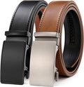 Ratchet Leather Belt for Men 2-Pack - 35mm Custom Fit