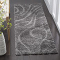 SAFAVIEH Florida Shag Runner Rug 2ft3ft x 7ft - Plush Grey Runner