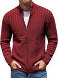 COOFANDY Men's Full Zip Cardigan Sweater Slim Fit - Warm Everyday