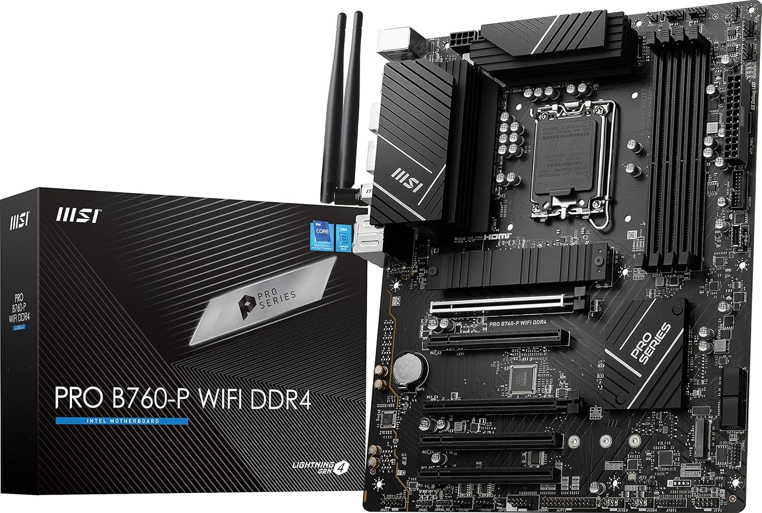 MSI PRO B760-P WiFi DDR4 Motherboard for Intel Processors