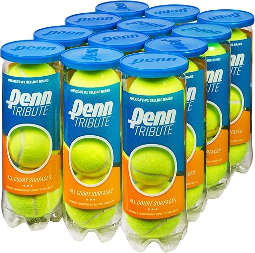 Penn Tribute Tennis Balls - Perfect for All Skill Levels