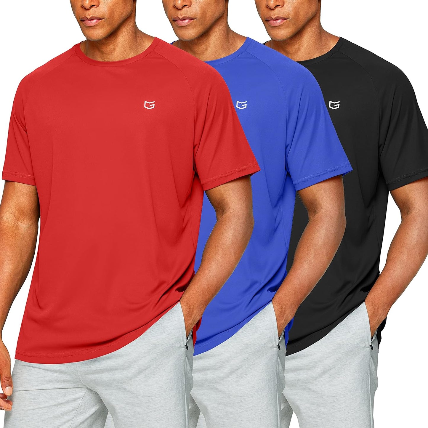 Men's Dry Fit Short Sleeve T-Shirt for Workout and Casual Wear