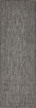 Transitional Solid Heathered Indoor/Outdoor Runner 2 ft x 6 ft 1 in