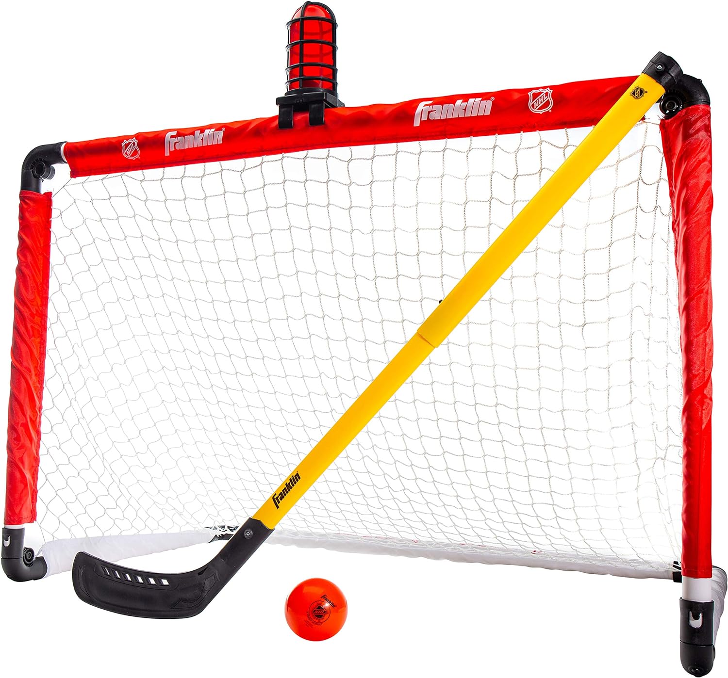 Franklin Sports Mini Hockey Goal Set for Indoor Knee Hockey Fun