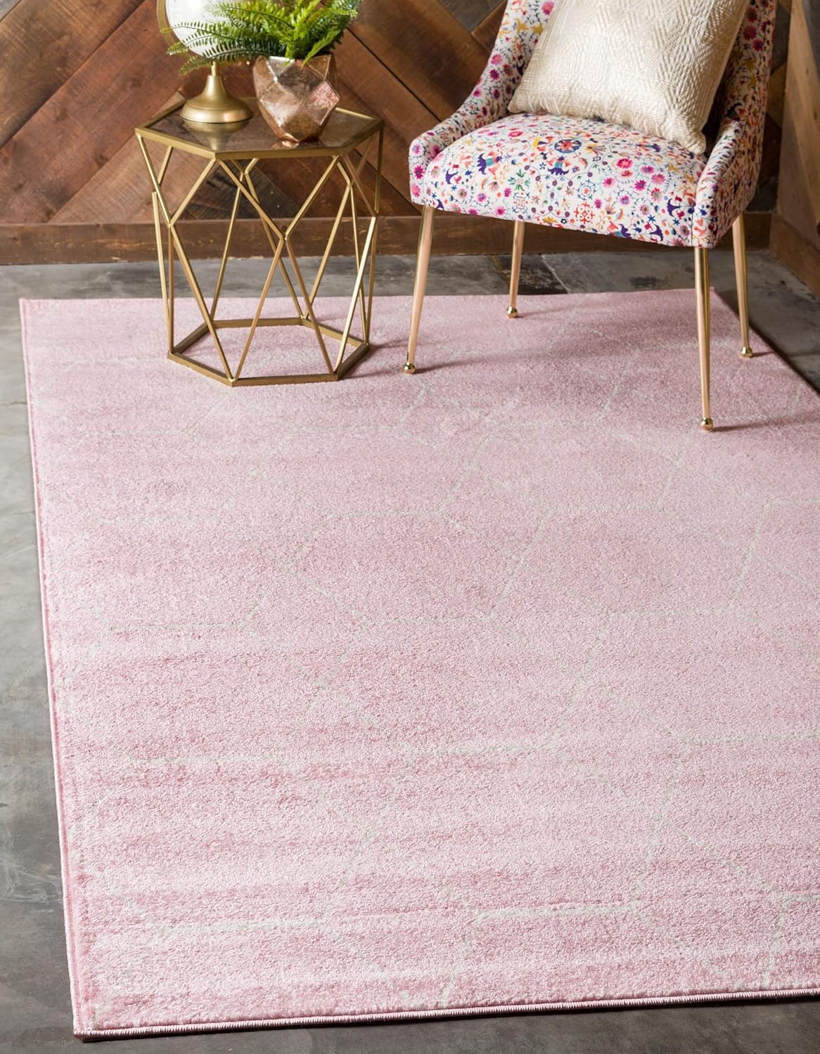 Unique Loom Trellis Frieze Collection Area Rug - Geometric Design