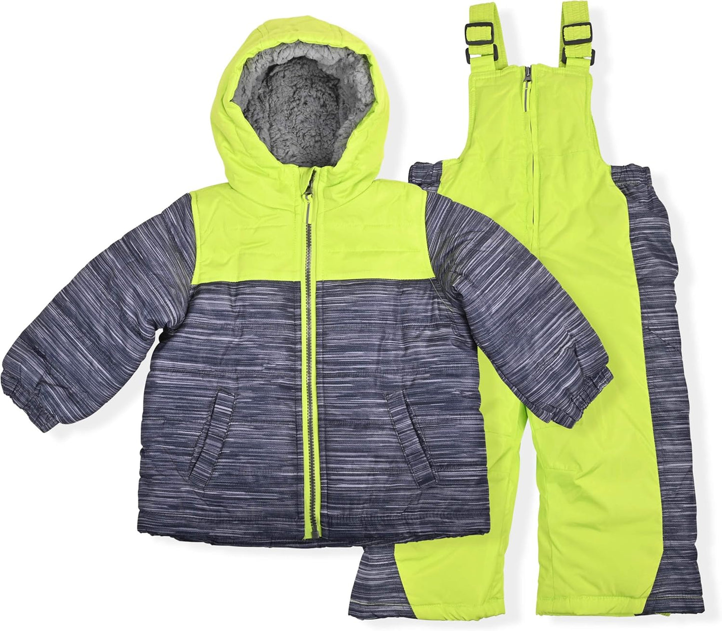 Arctic Quest Boys Ski Jacket and Snowbib Snowsuit Set for Kids