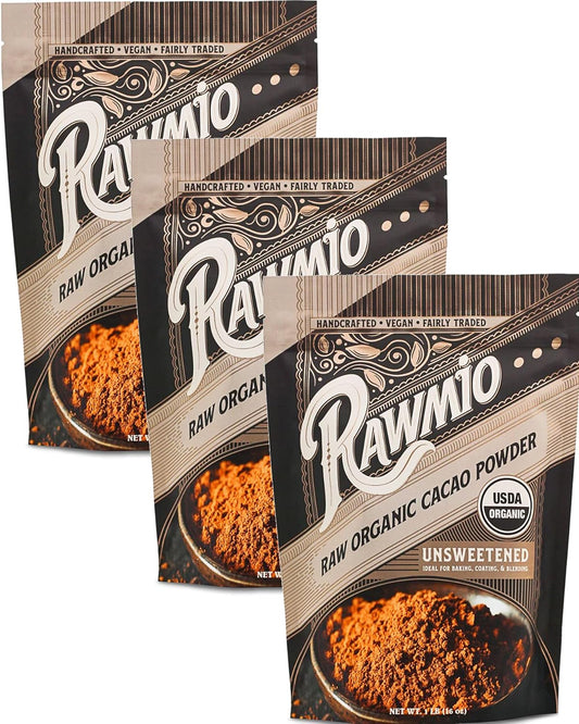 Rawmio Raw Organic Cacao Powder - Nutrient-Dense Chocolate Treat
