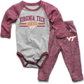 Wes and Willy College Sports Fan Long Sleeve Baby Onesie Set