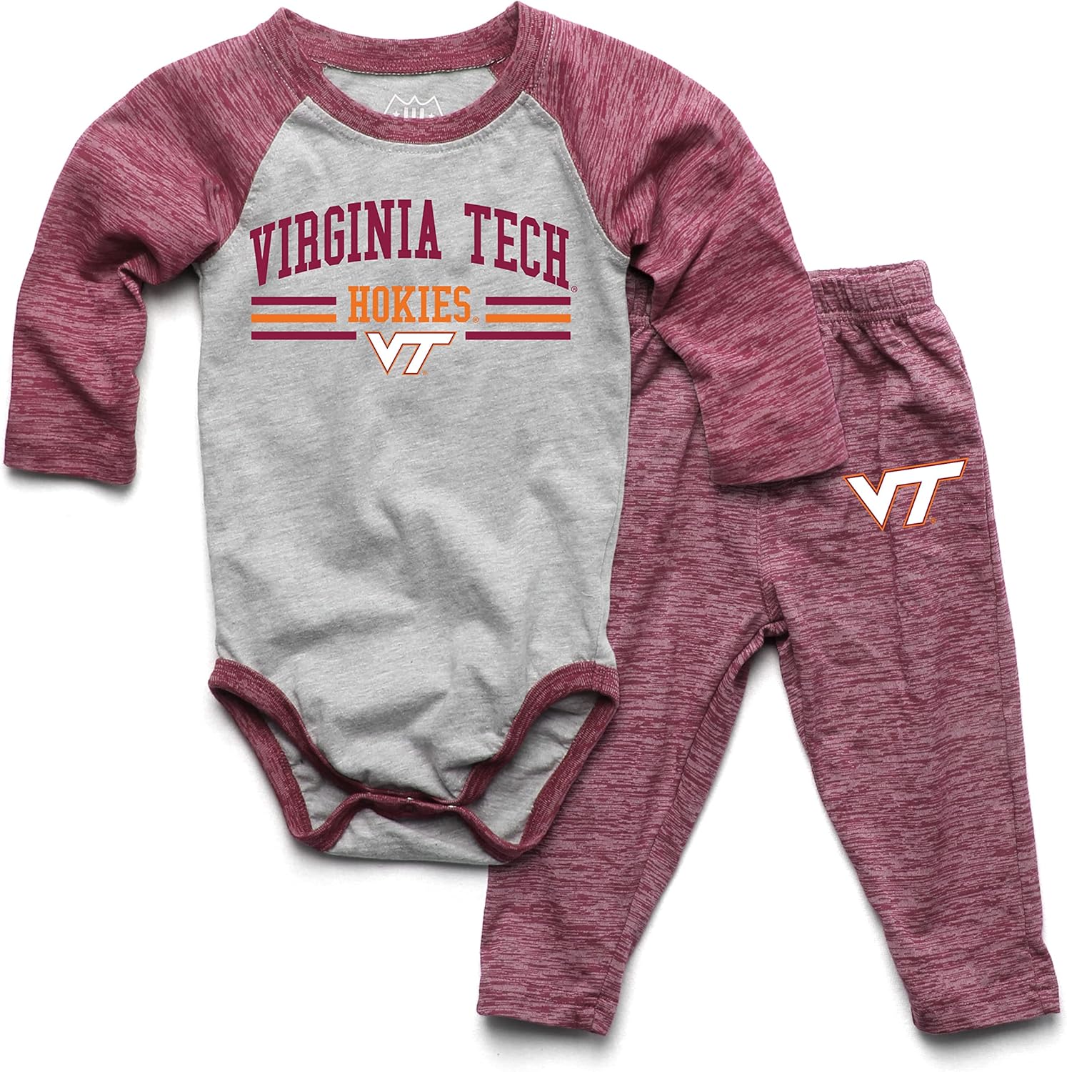 Wes and Willy Baby College Sports Fan Long Sleeve One Piece Set