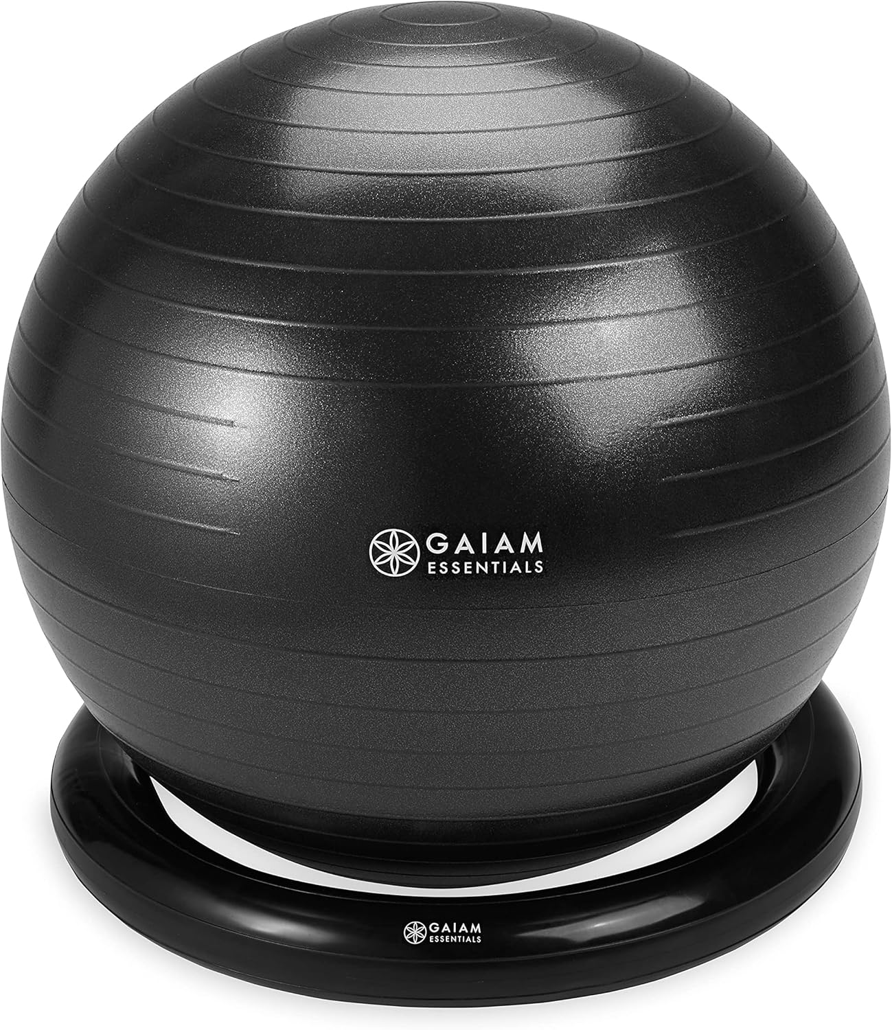 Gaiam Essentials Balance Ball & Base Kit for Home or Office