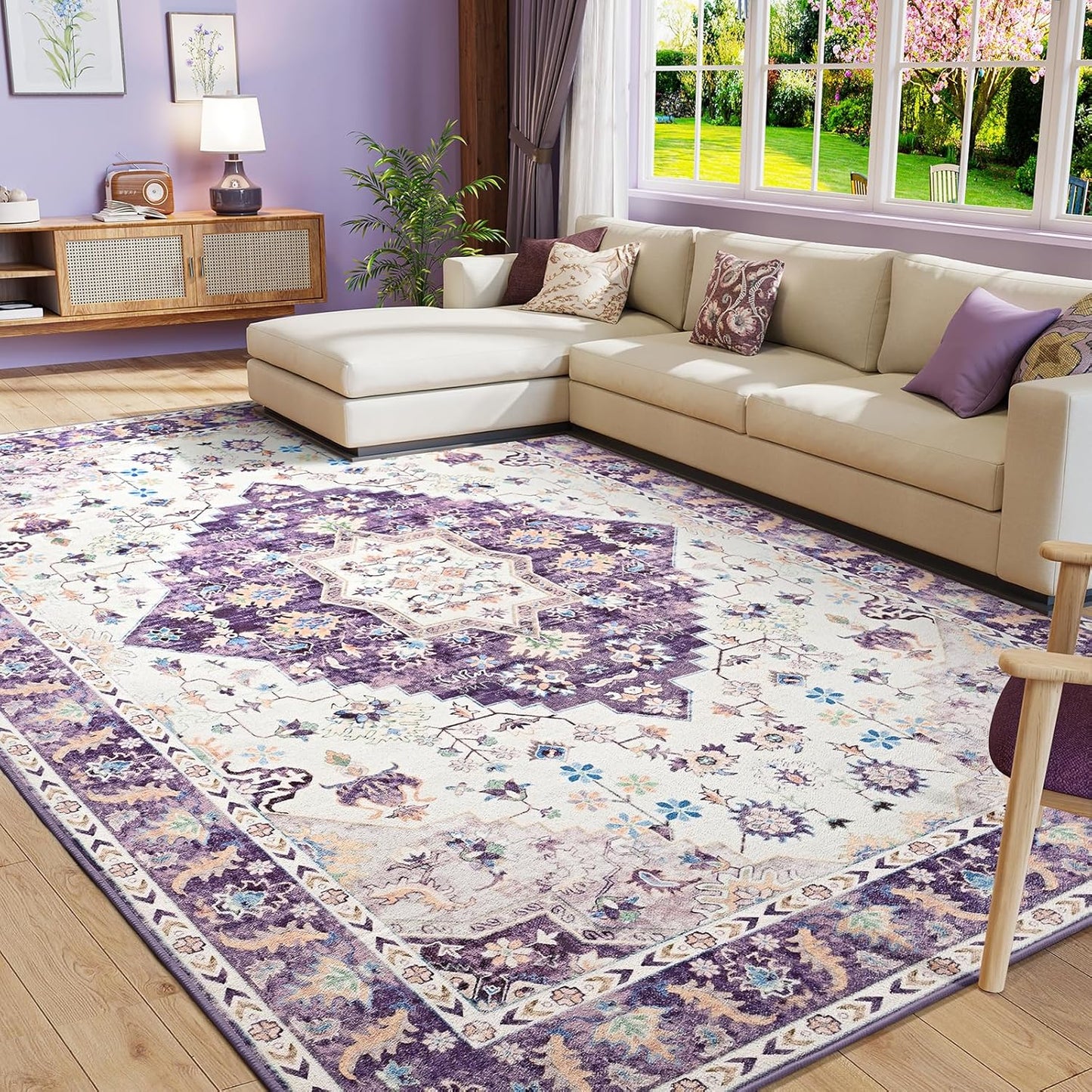 Amearea Vintage Design Area Rugs for Living Room, 8x10 Size