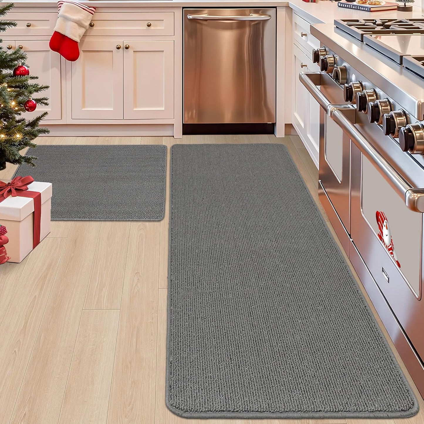 Kitchen Rug Mats 24x35 Inch & 24x60 Inch for Anti-Slip Safety