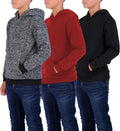 Youth Fleece Long Sleeve Pullover Sweatshirt 3 Pack - Soft, Durable