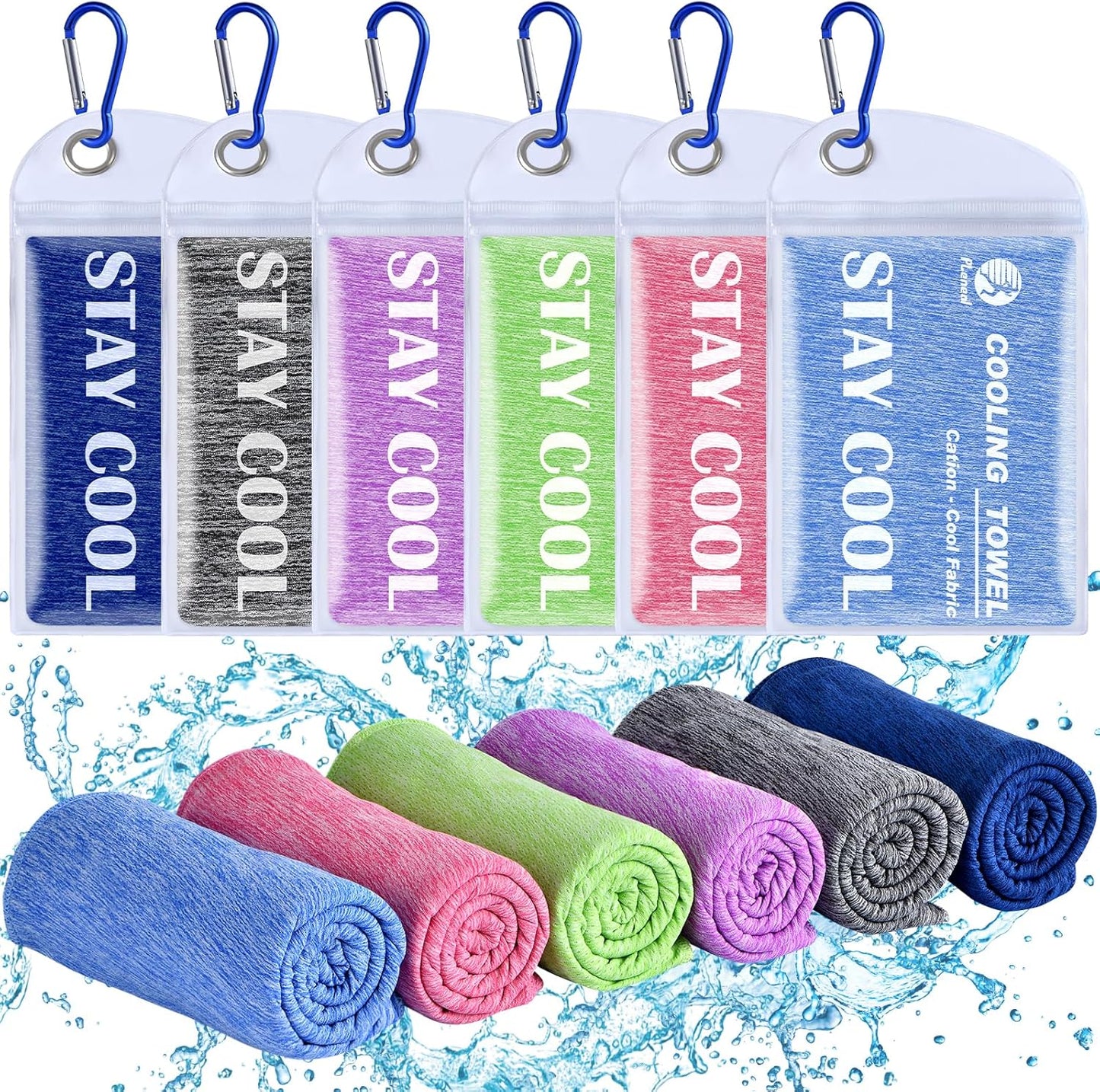 6-Pack Pleneal Cooling Towels - Keep Cool & Work Out