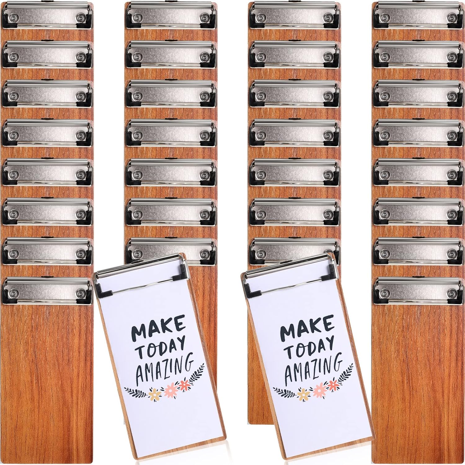 Mini Clipboards for Kids and Restaurants - 30 Pcs Wooden Set