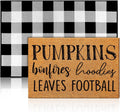 Coir Bonfires Welcome Doormat and Buffalo Plaid Rug Set - Fall Porch