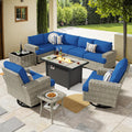 Outdoor Sectional Patio Furniture Set with Fire Pit