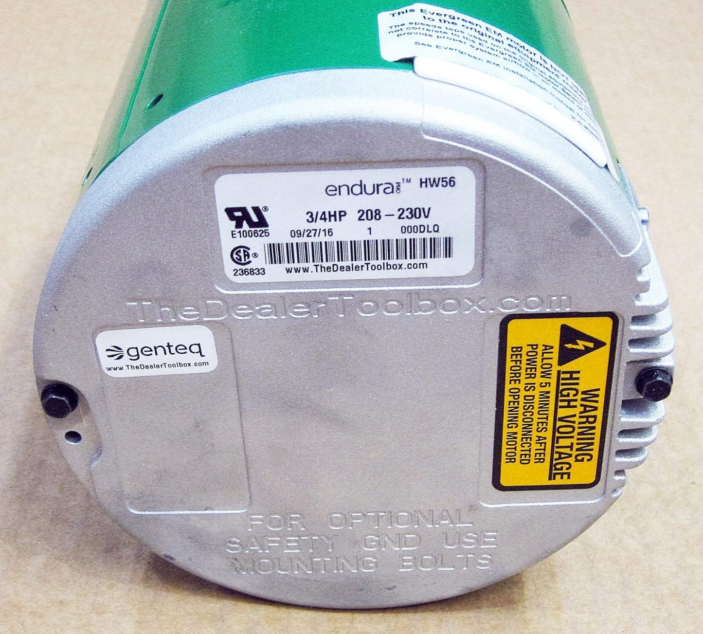 6207E Evergreen EM ECM 3/4HP 208V Efficient Motor for HVAC