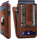 Airtag Wallet for Men Slim 9-Card RFID Blocking Wallet with Money Clip