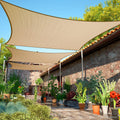 ShadeMart 10 ft x 14 ft Sand Beige Sun Shade Sail Rectangle