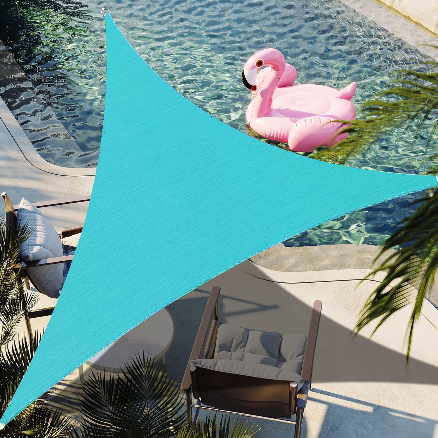 Durable 21ft Triangle Sun Shade Sail for Outdoor Spaces