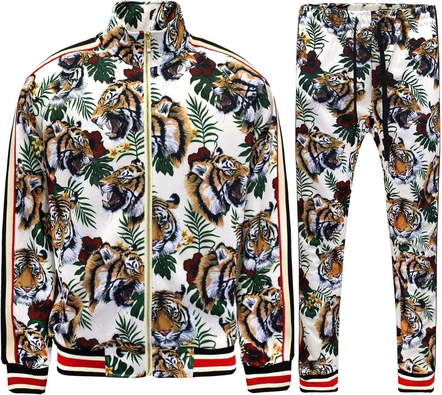 G-Style USA Men's Tiger Pattern Tracksuit Sets for Comfort and Style