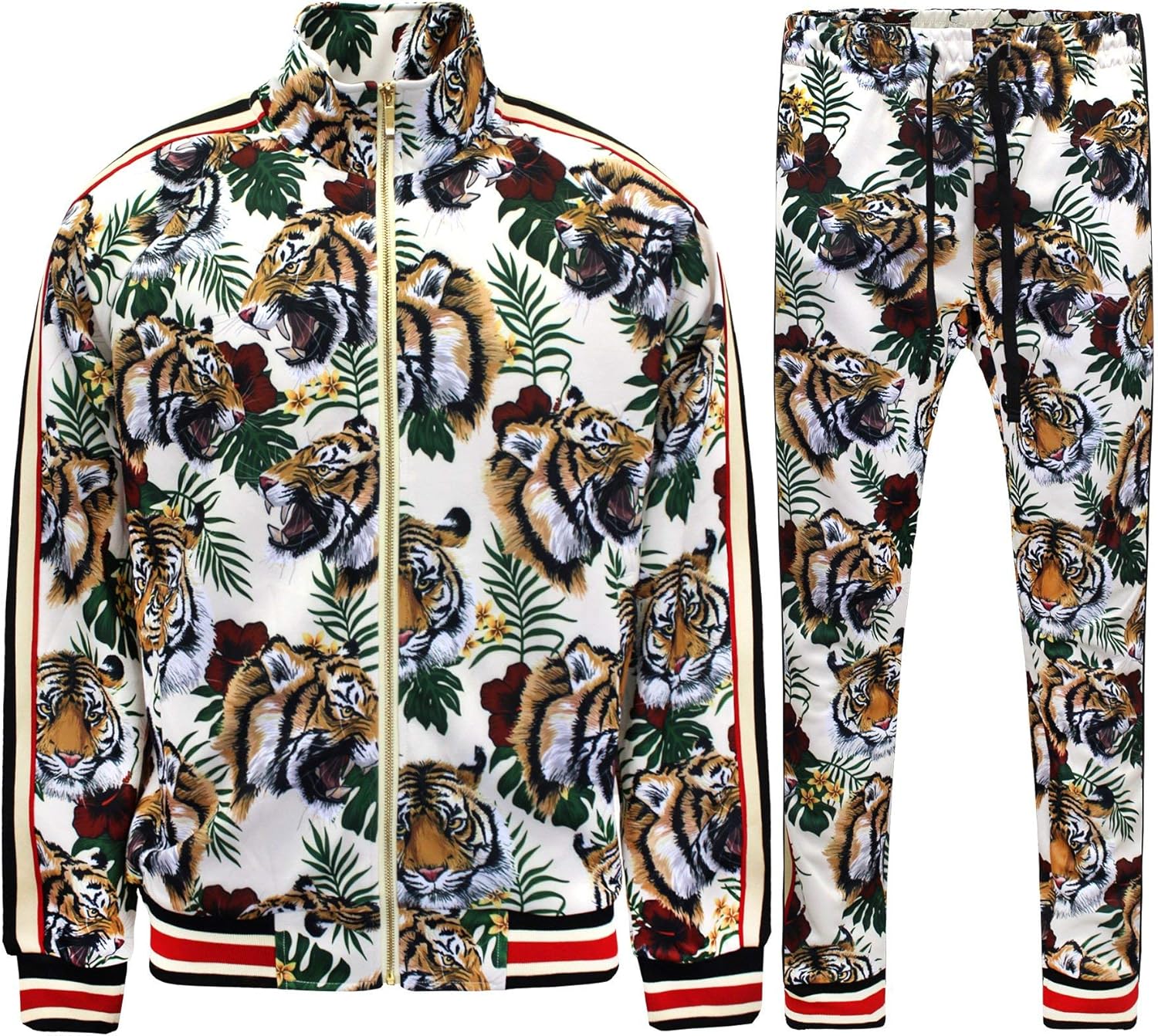 G-Style USA Men's Tiger Pattern Tracksuit Sets for Comfort and Style