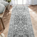 Grey Rug Runner 3x7 Ft Washable Hallway Runner Rug - Soft Distressed