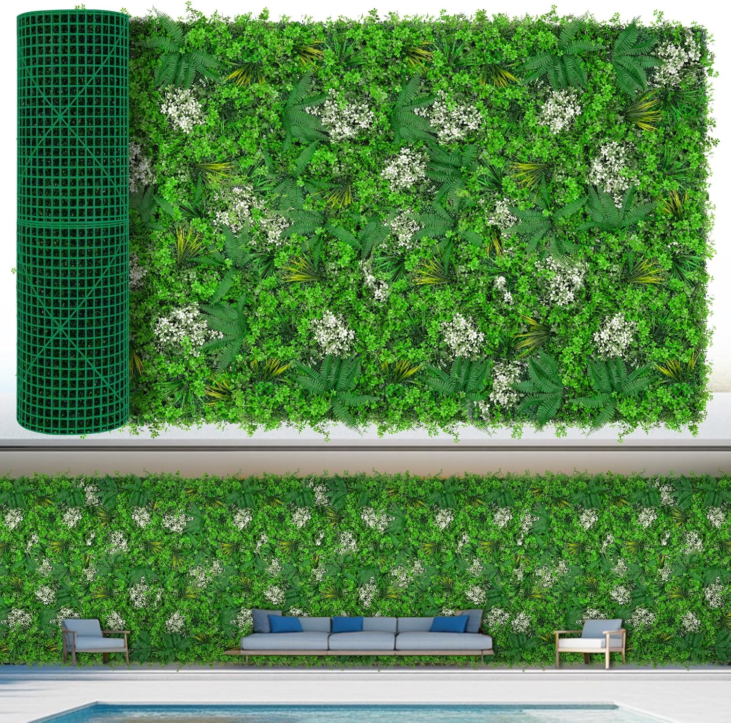 EverNature 40inx120in Grass Wall Panels for Any Space
