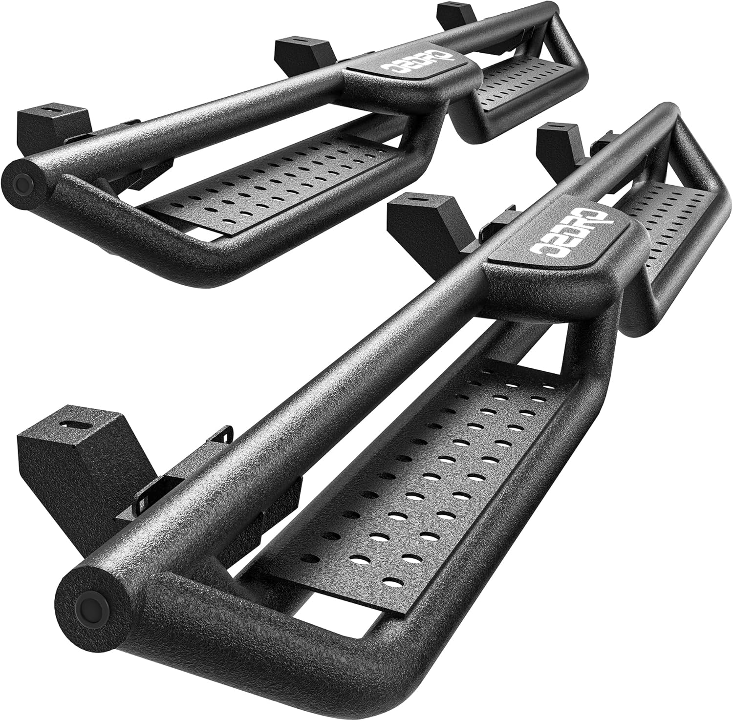 OEDRO Running Boards with Two Stairs Design for Jeep Wrangler