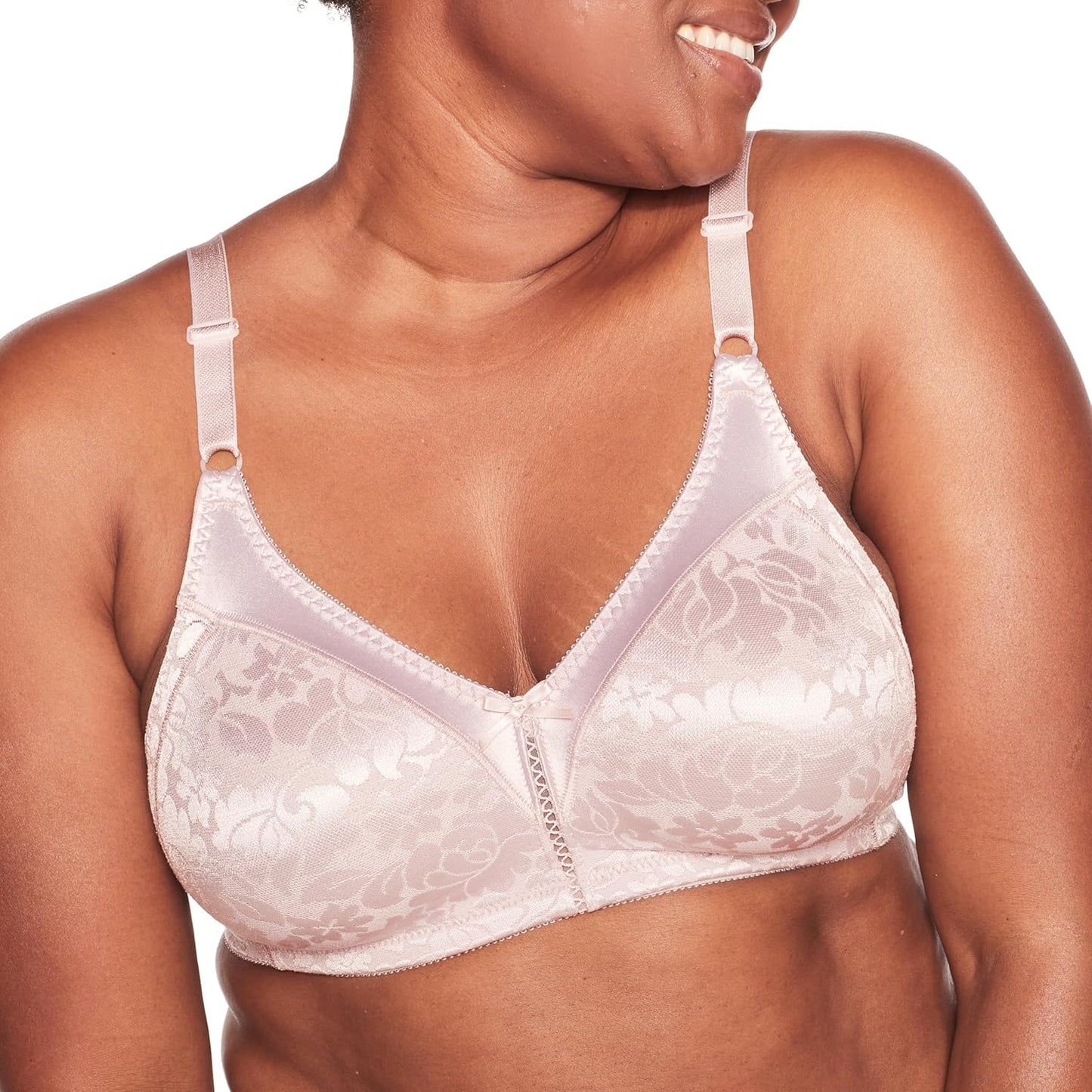Bali Women's Double Support Wireless Lace Bra for Comfort
