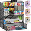 OPNICE Black Pen Holder with Drawer - Desk Organization Powerhouse