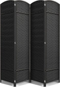 Room Divider 4 Panel 6 ft Tall Privacy Screen - Extra Wide Foldable