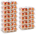 12 Count Cupcake Containers 25 Pack - Clear Stackable Boxes for 300