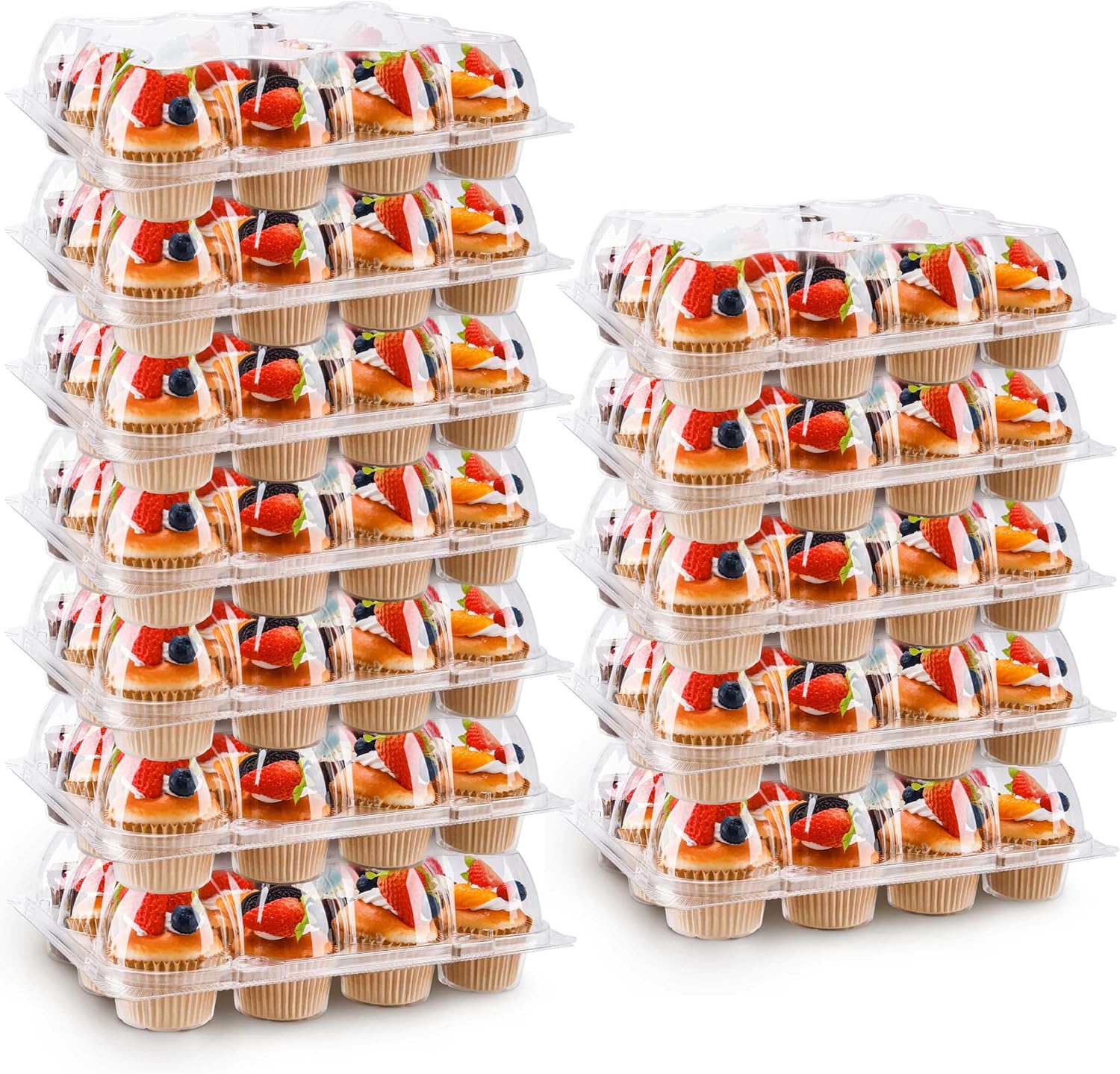 12 Count Cupcake Containers for Easy Transport and Display