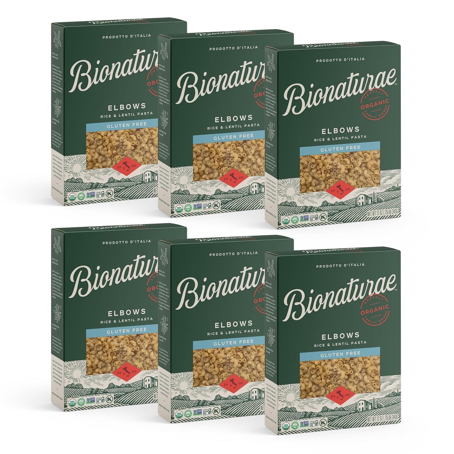 Bionaturae Gluten Free Elbow Pasta Noodles - Organic & High Protein