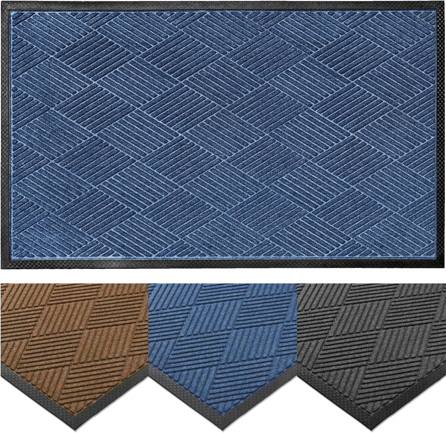 Ecomills Deluxe Diamond Entrance Door Mat for Heavy Duty Use