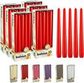 BOLSIUS 10 in Red Taper Candles Pack of 60 - Long Burning Unscented