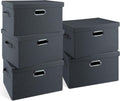 Medium 15in 21 Quart Collapsible Stackable Storage Bins with Lids - 5