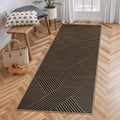 Lahome Modern Geometric Runner Rug 2x6 - Washable Non Slip Runner